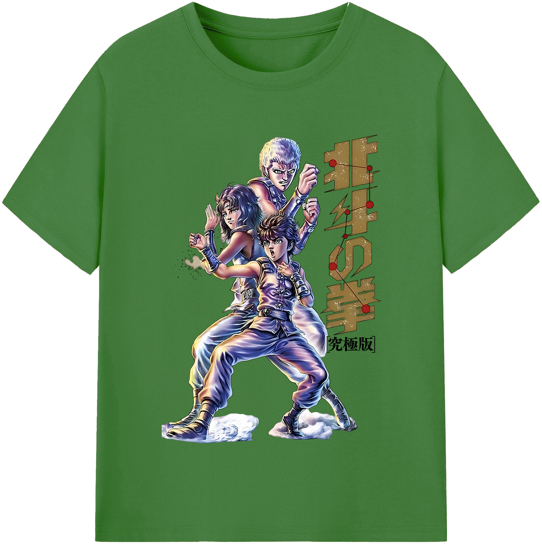 （画像用） 北斗の拳 Fist of the North Star レディースカジュアルプリントTシャツ（綿100％）